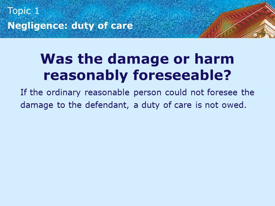 Problem question on negligence and duty of care